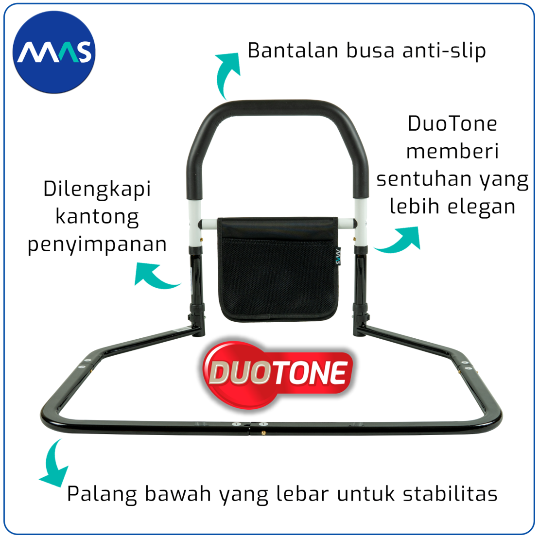 Bed Assist Rail DuoTone Features
