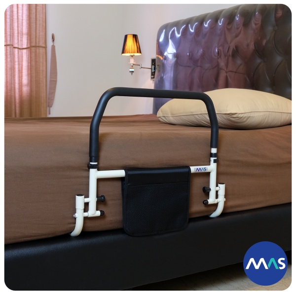 Bed Folding Rail - Safety Bedrail Dewasa Lansia, Pegangan Tempat Tidur - Gambar 3