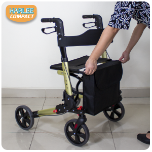Harlee Compact Rollator – Champagne – Walker beroda roda 4