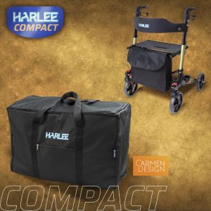Bundling Harlee Compact (Champagne) Rollator & Tas – Walker Beroda