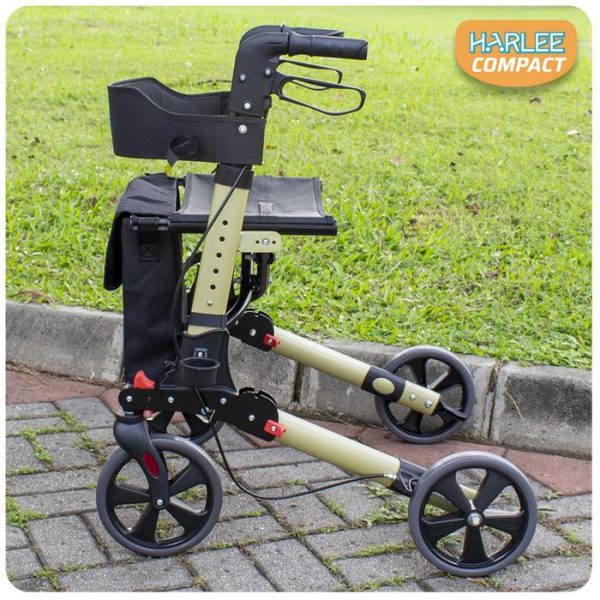 Bundling Harlee Compact (Champagne) Rollator & Tas - Walker Beroda - Gambar 3