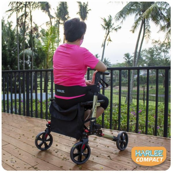 Bundling Harlee Compact (Champagne) Rollator & Tas - Walker Beroda - Gambar 4