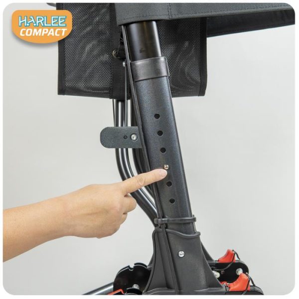 Harlee Compact Rollator - Edition Onyx - Walker beroda roda 4 - Gambar 3