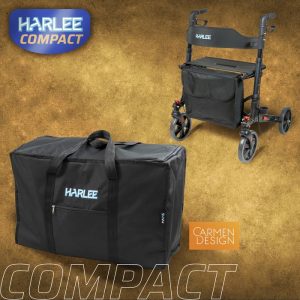 Bundling Harlee Compact (Onyx) Rollator & Tas – Walker Beroda