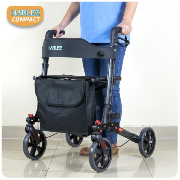 Bundling Harlee Compact (Onyx) Rollator & Tas - Walker Beroda - Gambar 3