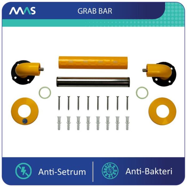 MAS Grab Bar (38cm) - Rel Pegangan Anti-Slip utk keseimbangan - Gambar 5