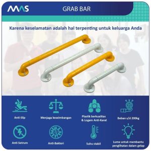 MAS Grab Bar (68cm) – Rel Pegangan Anti-Slip utk keseimbangan