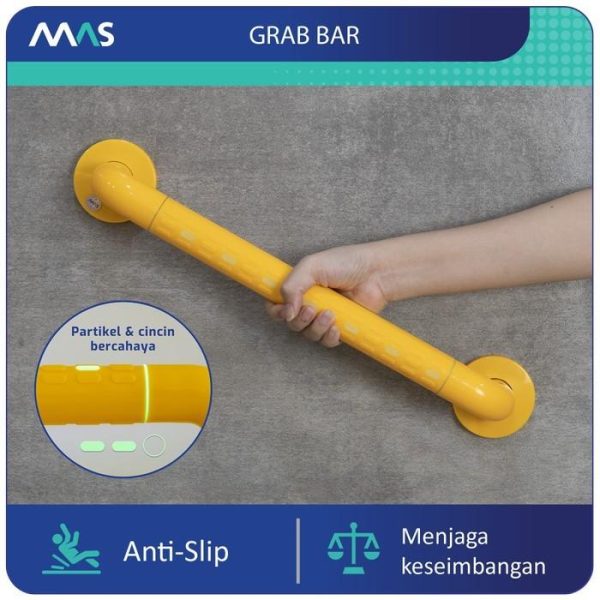 MAS Grab Bar (68cm) - Rel Pegangan Anti-Slip utk keseimbangan - Gambar 3