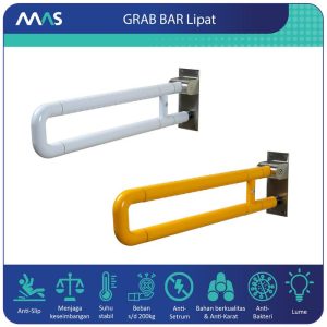MAS Grab Bar Lipat – Rel Pegangan Anti-Slip utk keseimbangan