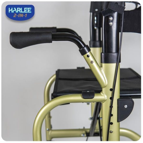 Harlee 2-in-1 Rollator - Alat bantu jalan - Rollator & Kursi Roda Transit - Gambar 4