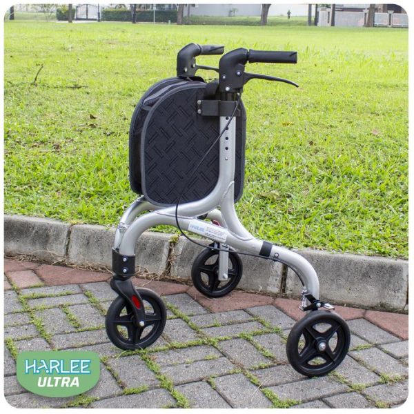 Harlee Ultra Rollator - Alat bantu jalan - Walker beroda roda 3 - Gambar 3