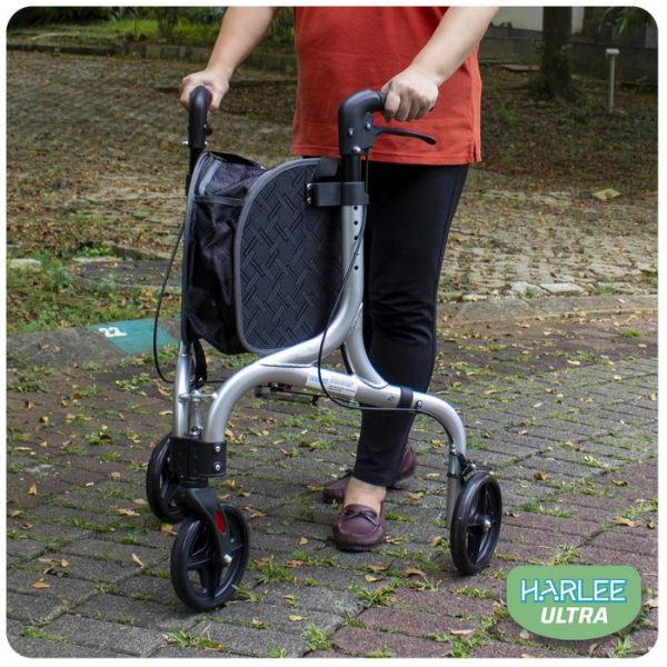 Harlee Ultra Rollator - Alat bantu jalan - Walker beroda roda 3 - Gambar 5