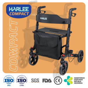 Harlee Compact Rollator – Edition Onyx – Walker beroda roda 4