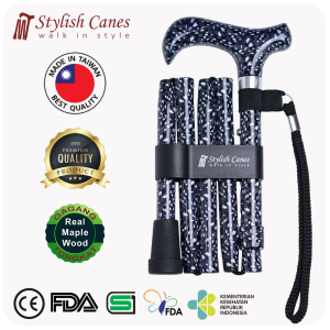 Tongkat Jalan Lipat by Stylish Canes – Kaleidoscope / Walking Stick