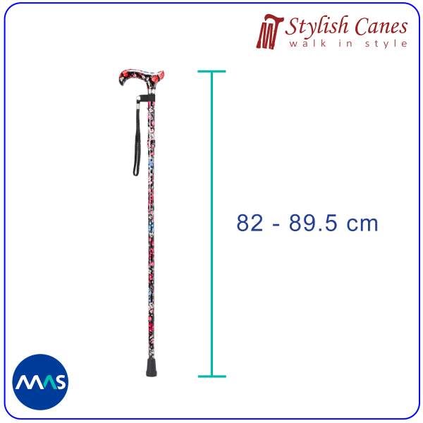 Tongkat Jalan Lipat by Stylish Canes - Berries / Walking Stick - Gambar 2