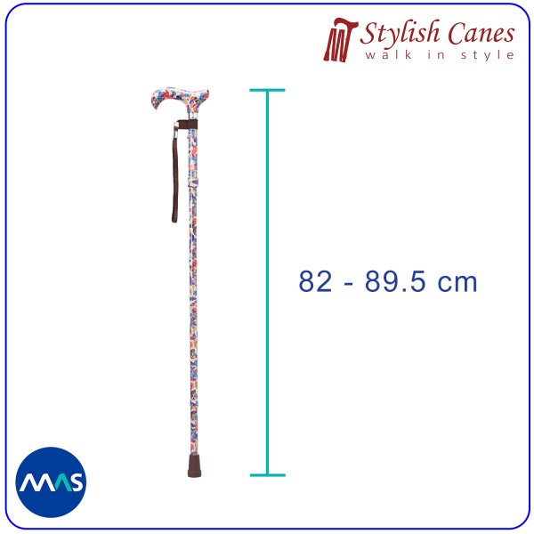 Tongkat Jalan Lipat by Stylish Canes - Butterflies / Walking Stick - Gambar 2