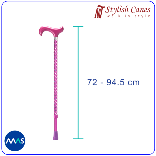 Tongkat Jalan NonLipat Stylish Canes : Dazzling Purple / Walking Stick - Gambar 2