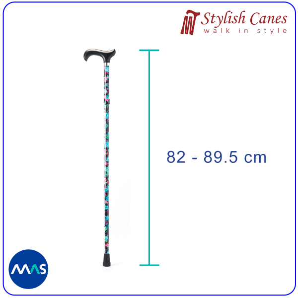 Tongkat Jalan Lipat by Stylish Canes / Evening Blossom / Walking Stick - Gambar 2