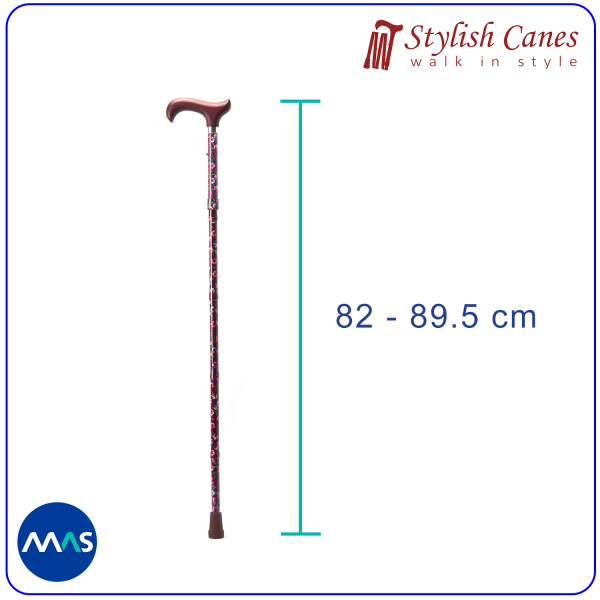Tongkat Jalan Lipat by Stylish Canes : Motif Purple Morris / Walking Stick - Gambar 2