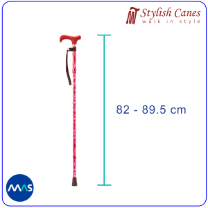 Tongkat Jalan Lipat by Stylish Canes : Vermilion Roses / Walking Stick