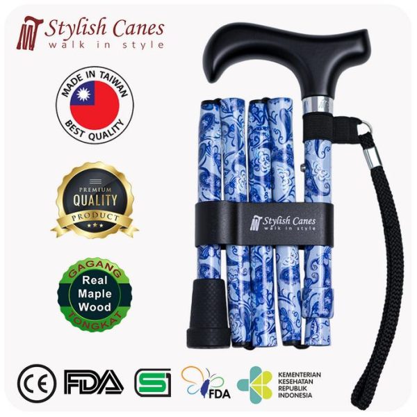 Stylish Canes - Vibrant Styles - AQUA BREEZE - Tongkat / Walking Stick