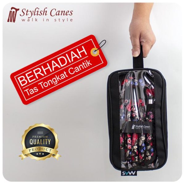 Tongkat Jalan Lipat by Stylish Canes - Berries / Walking Stick - Gambar 3