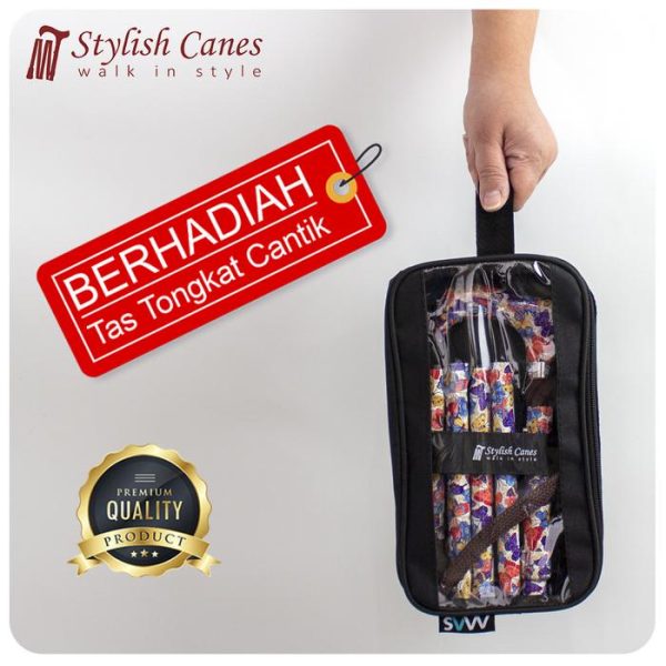 Tongkat Jalan Lipat by Stylish Canes - Butterflies / Walking Stick - Gambar 3