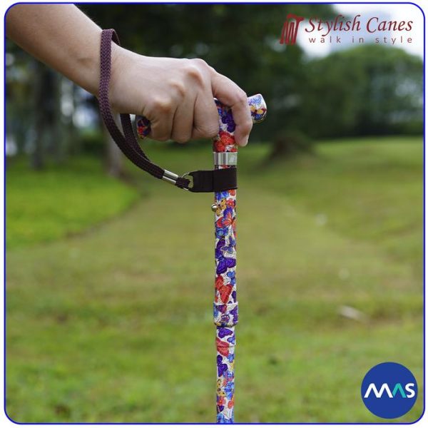 Tongkat Jalan Lipat by Stylish Canes - Butterflies / Walking Stick - Gambar 4