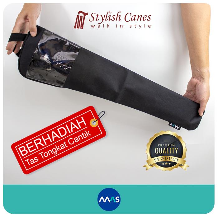Tongkat Jalan Non Lipat : Stylish Canes Dazzling Black / Walking Stick - Gambar 3