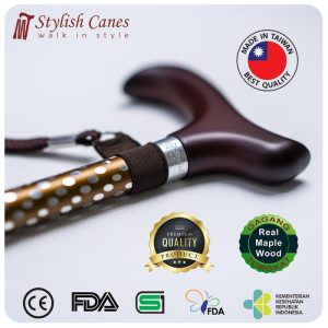 Tongkat Jalan Non Lipat by Stylish Canes / Dazzling Brown