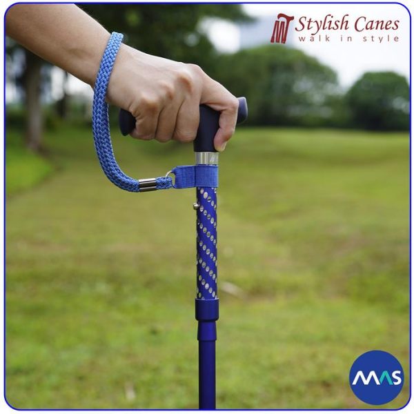 Tongkat Jalan Lipat by Stylish Canes : Dazzling Navy / Walking Stick - Gambar 4