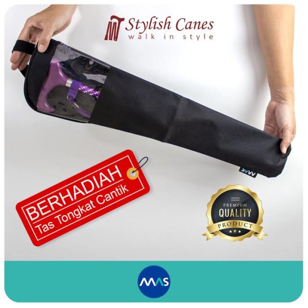 Tongkat Jalan NonLipat Stylish Canes : Dazzling Purple / Walking Stick - Gambar 3