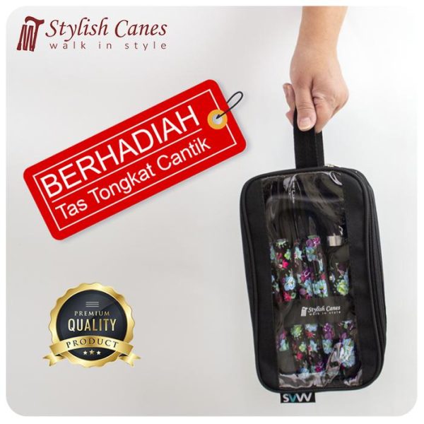 Tongkat Jalan Lipat by Stylish Canes / Evening Blossom / Walking Stick - Gambar 3