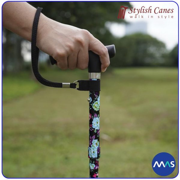 Tongkat Jalan Lipat by Stylish Canes / Evening Blossom / Walking Stick - Gambar 4