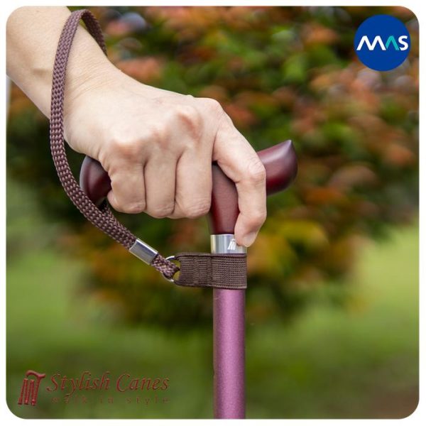 Tongkat Jalan Non Lipat Stylish Canes - Matt Burgundy - Gambar 4