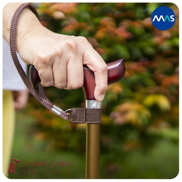 Tongkat Jalan Non Lipat Stylish Canes - Matt Light Brown - Gambar 4