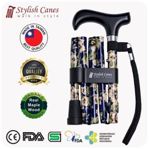 Tongkat Jalan Lipat by Stylish Canes : Tahiti Blue / Walking Stick
