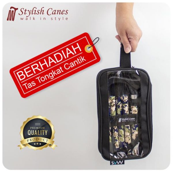 Tongkat Jalan Lipat by Stylish Canes : Tahiti Blue / Walking Stick - Gambar 4