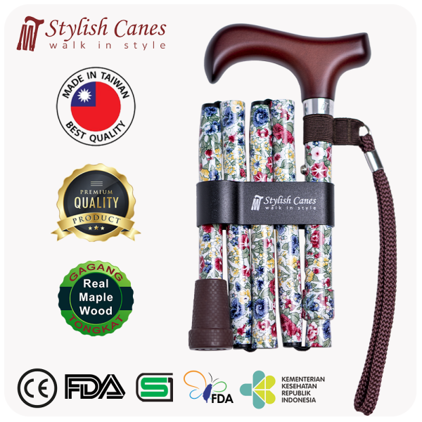 Tongkat Jalan Lipat by Stylish Canes / Spring Symphony / Walking Stick