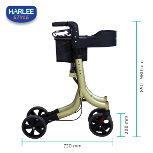 Harlee Style Rollator – Alat bantu jalan – Walker beroda roda 4